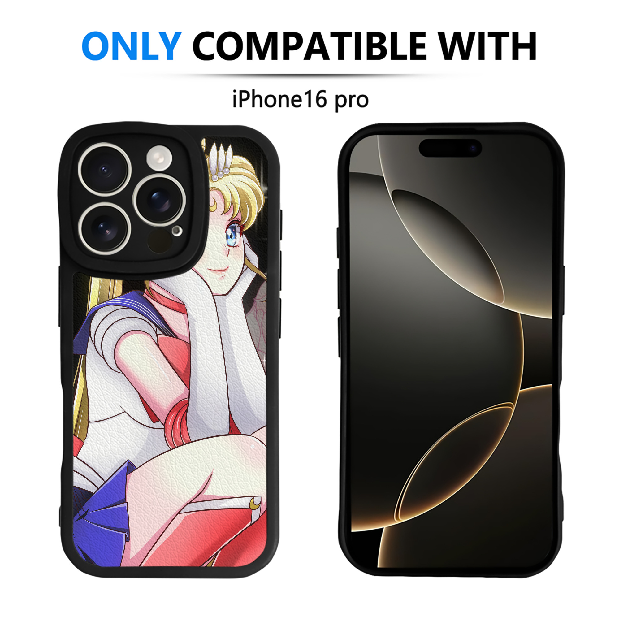 （画像用） 美少女戦士セーラームーン Sailor Moon 【iPhone 16シリーズ対応】シリコンスマホケース（レザー調） 材質：シリコン